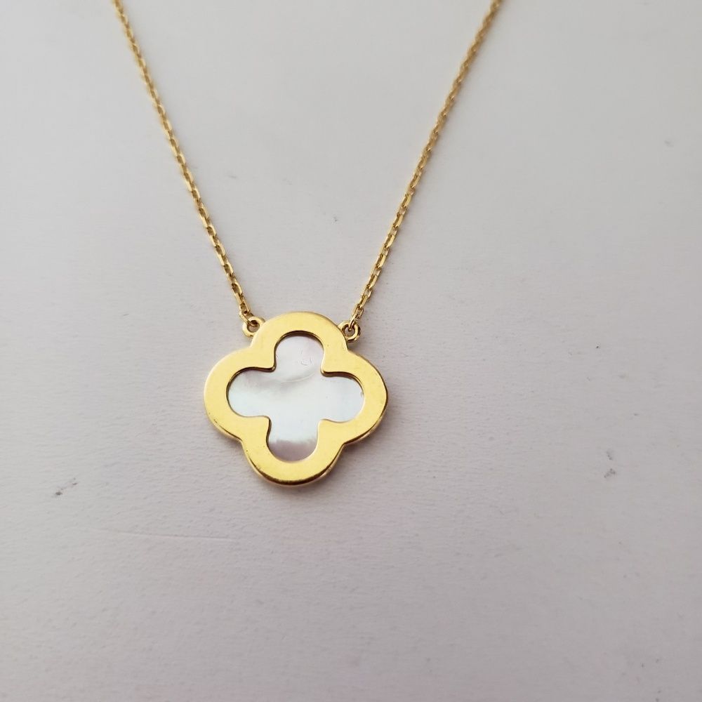 Rachel Zoe Sterling Silver Clover Necklace - Picture 3 of 4